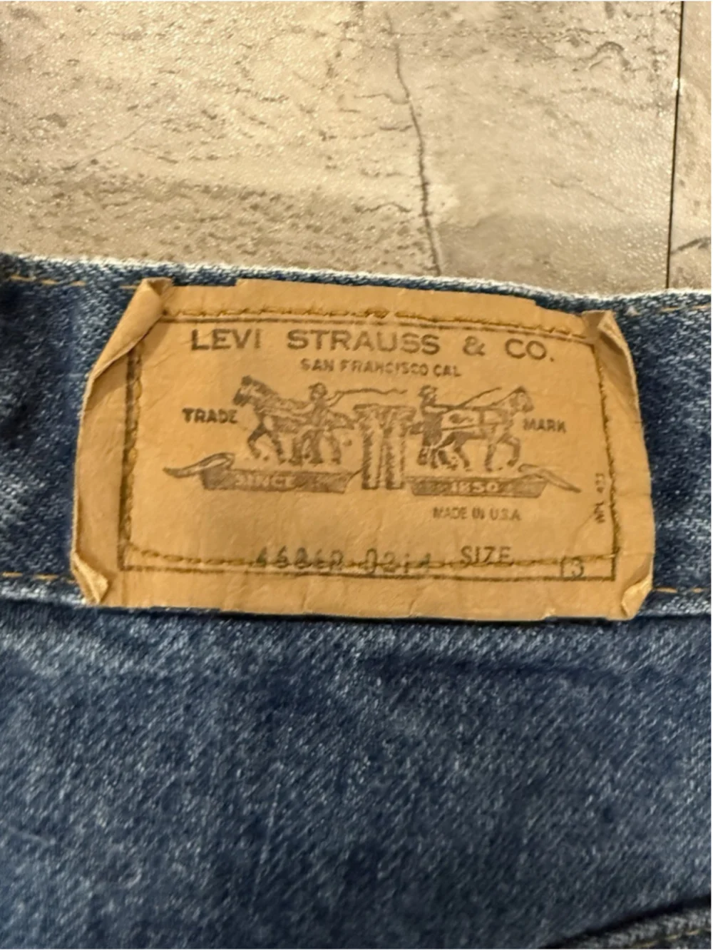 VTG 80s Levi’s Orange Tab High Rise Cutoff Denim Shorts 13/28 USA Made Festival